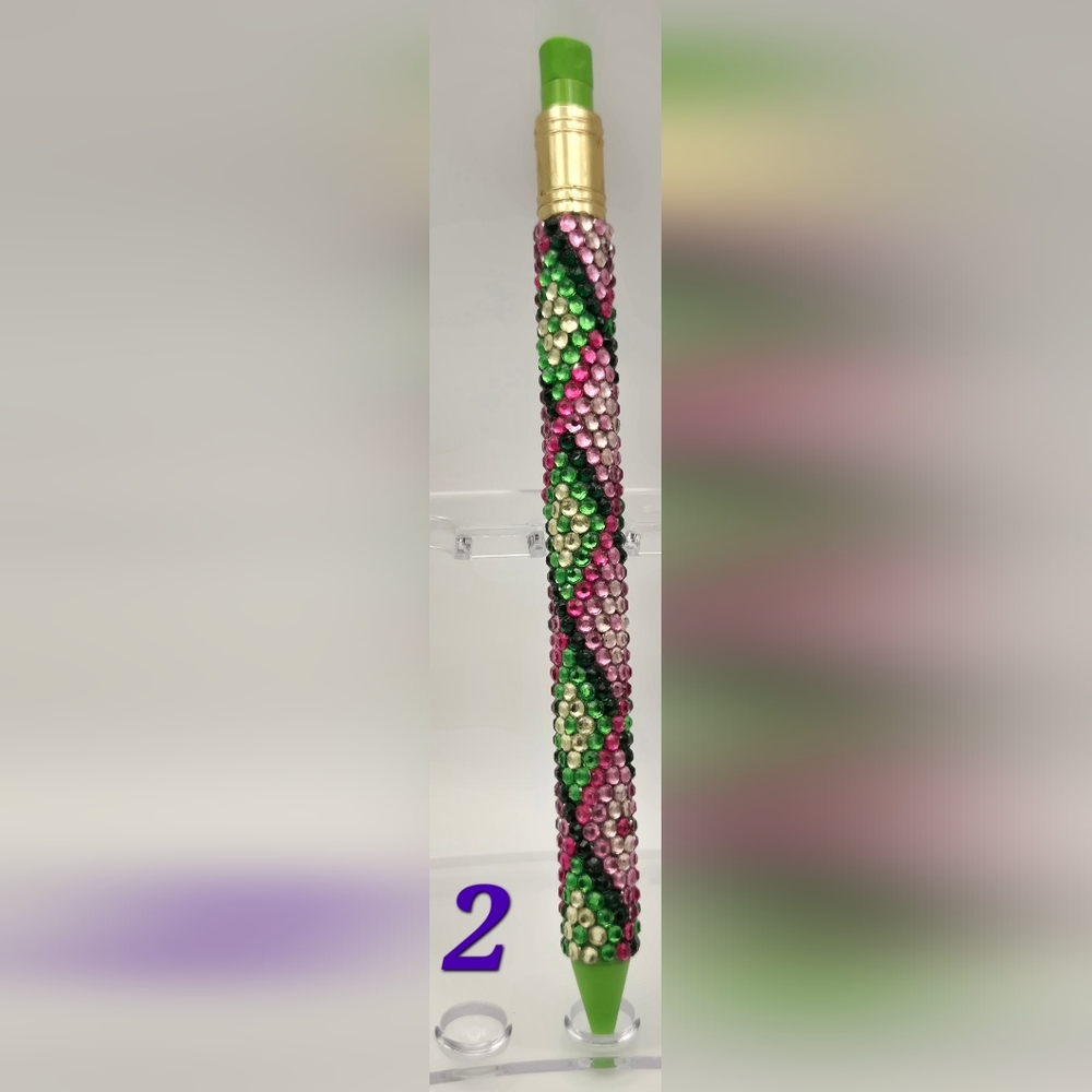 Hand Placed Rhinestone Beaded Pencils - Picture 3 of 4